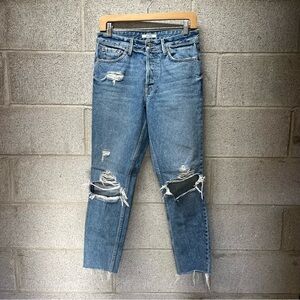 GRLFRND Karolina Space Between Cropped Jeans